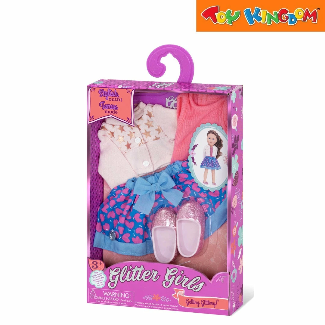 Glitter Girls Cardigan & Skirt Outfit 14 Inch Doll 1 Glitter Girls Cardigan & Skirt Outfit 14 Inch Doll