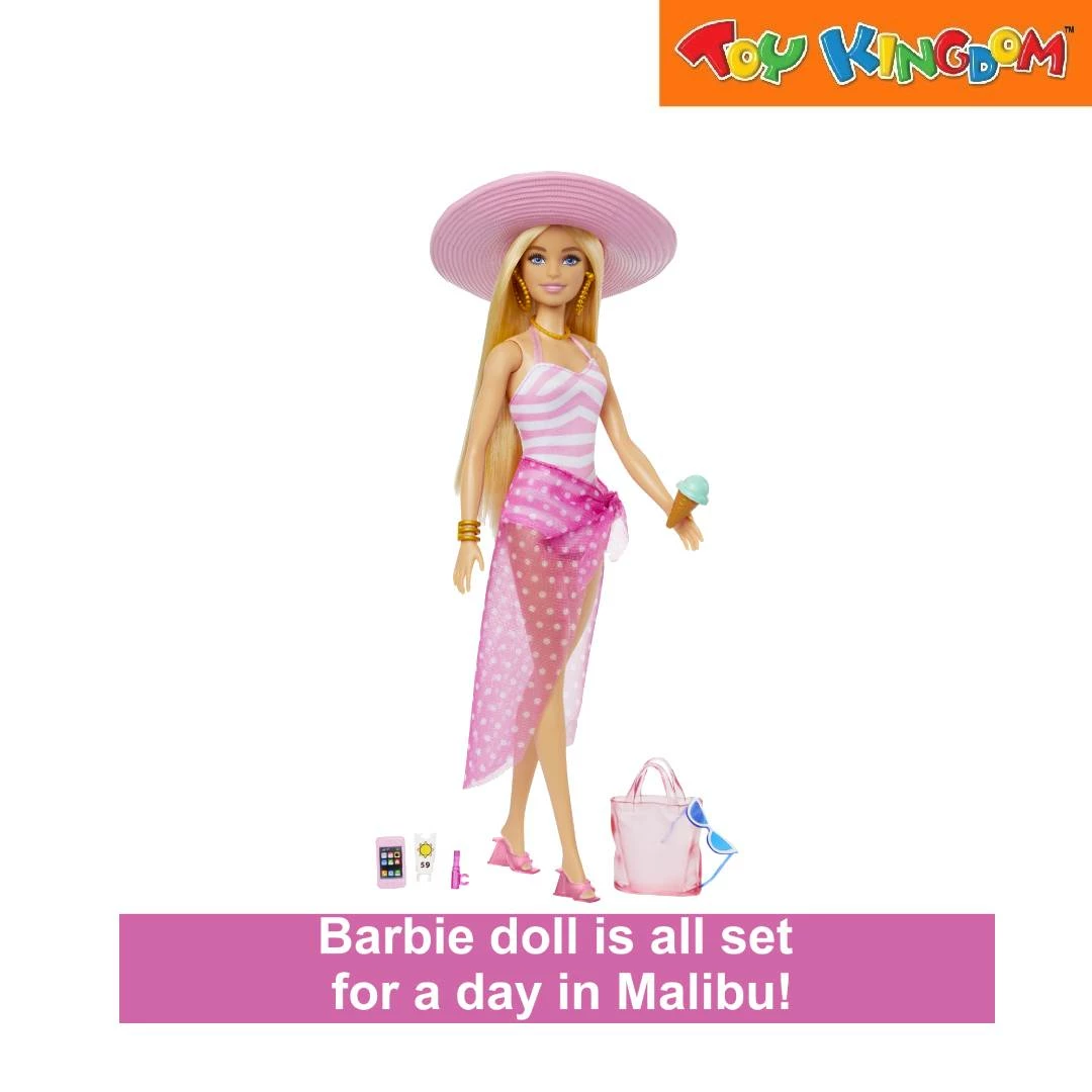 Barbie Blonde Doll With Swimsuit And Beach-Themed Accessories 2 Barbie Blonde Doll With Swimsuit And Beach-Themed Accessories - Image 2