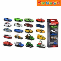 Majorette Street Cars Blue, White, Green, Log Truck And Tractor 5 Pack Vehicle Playset 7 Majorette Street Cars Blue, White, Green, Log Truck And Tractor 5 Pack Vehicle Playset -Toy Haven Shop 433c607d7af1933e5f53374dad73d1c7