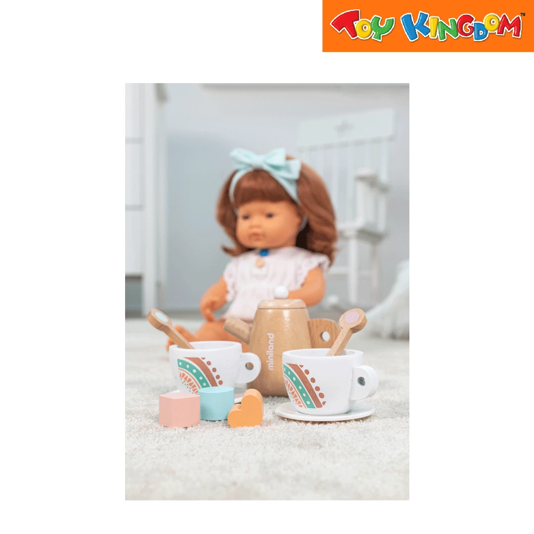 Miniland Doll Wooden Tea Playset 2 Miniland Doll Wooden Tea Playset - Image 2