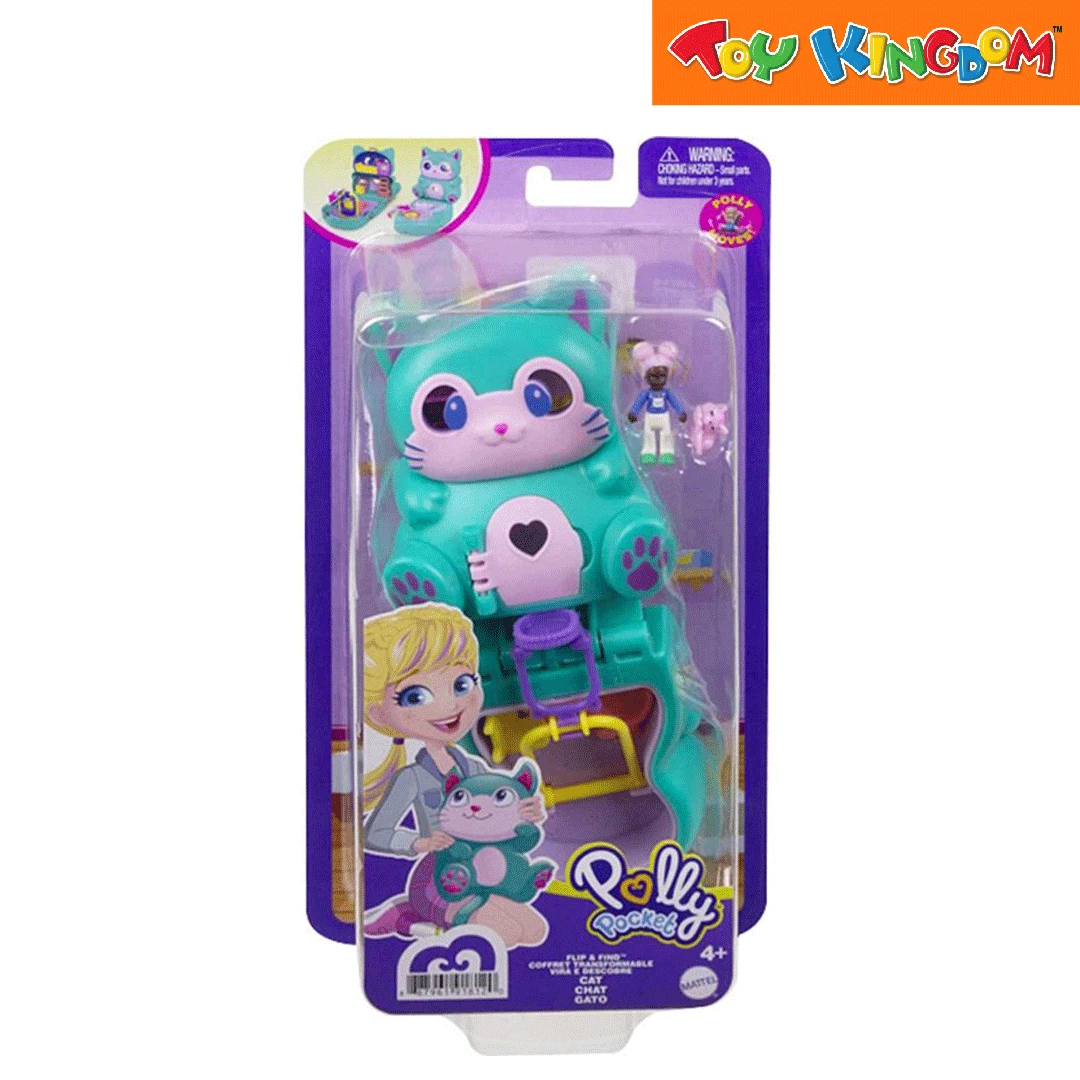 Polly Pocket Core Flip And Reveal Compact Cat Playset 1 Polly Pocket Core Flip And Reveal Compact Cat Playset