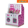 2-in-1 Wooden Kitchen And Doll House