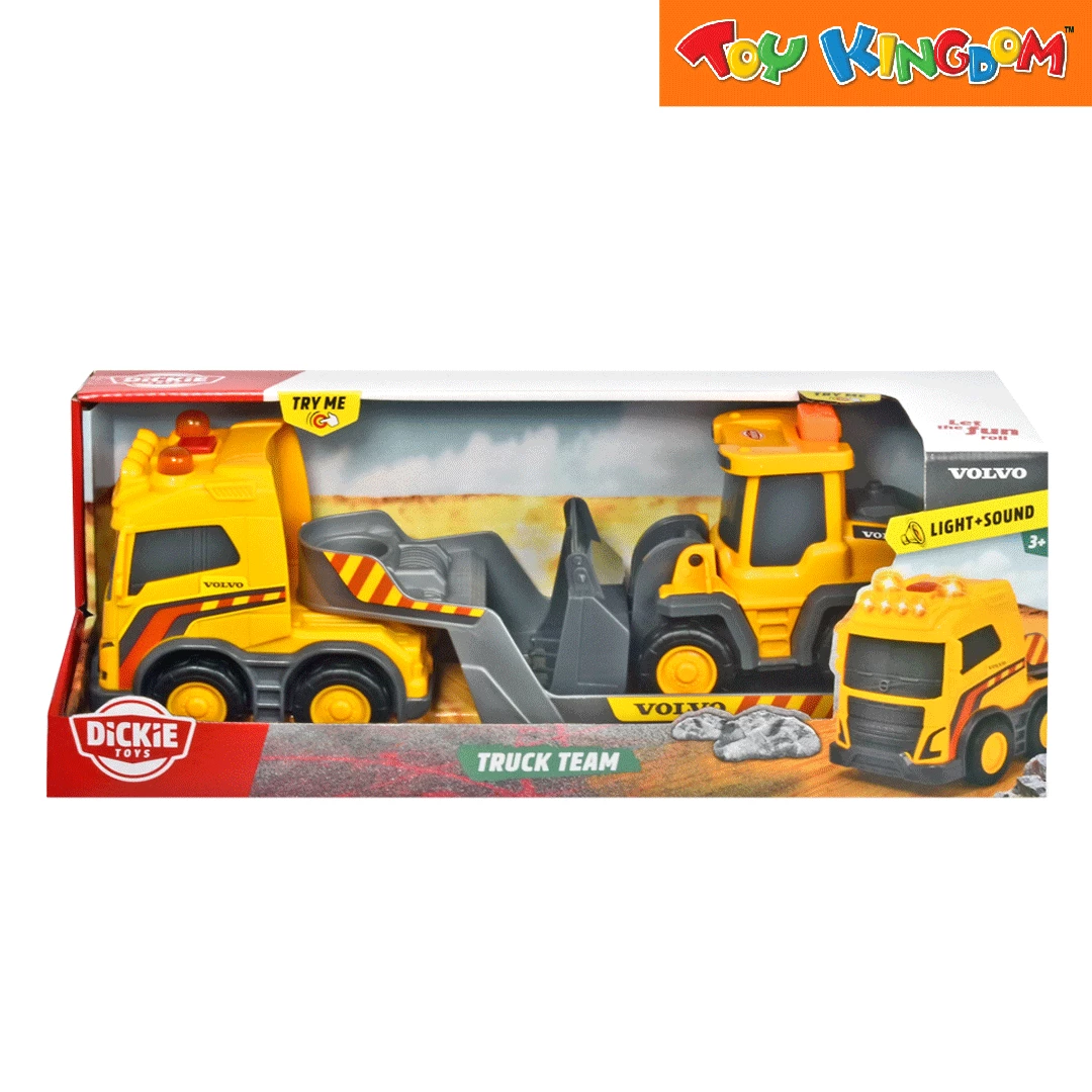 Dickie Toys Volvo Truck Team Vehicle Playset 1 Dickie Toys Volvo Truck Team Vehicle Playset