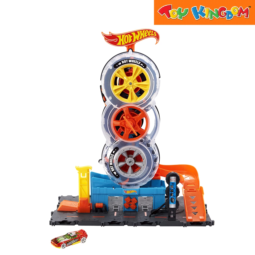 Hot Wheels City Super Twist Tire Shop Vehicle Playset 2 Hot Wheels City Super Twist Tire Shop Vehicle Playset - Image 2