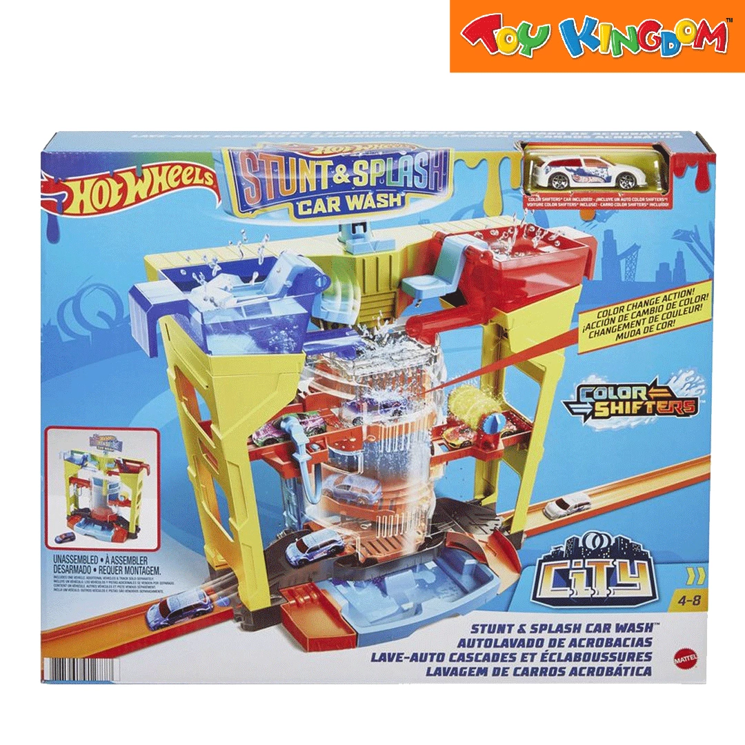 Hot Wheels City Stunt & Splash Car Wash Vehicle Playset 1 Hot Wheels City Stunt & Splash Car Wash Vehicle Playset