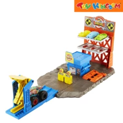 Hot Wheels Monster Trucks Blast Station Vehicle Playset -Toy Haven Shop TK 39079132 3HWI HFB12 Hot Wheels Monster Trucks Blast Station SIDE