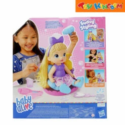 Baby Alive Sudsy Styling Blonde Hair Playset -Toy Haven Shop TK 39080203 F5112 PKT BACK