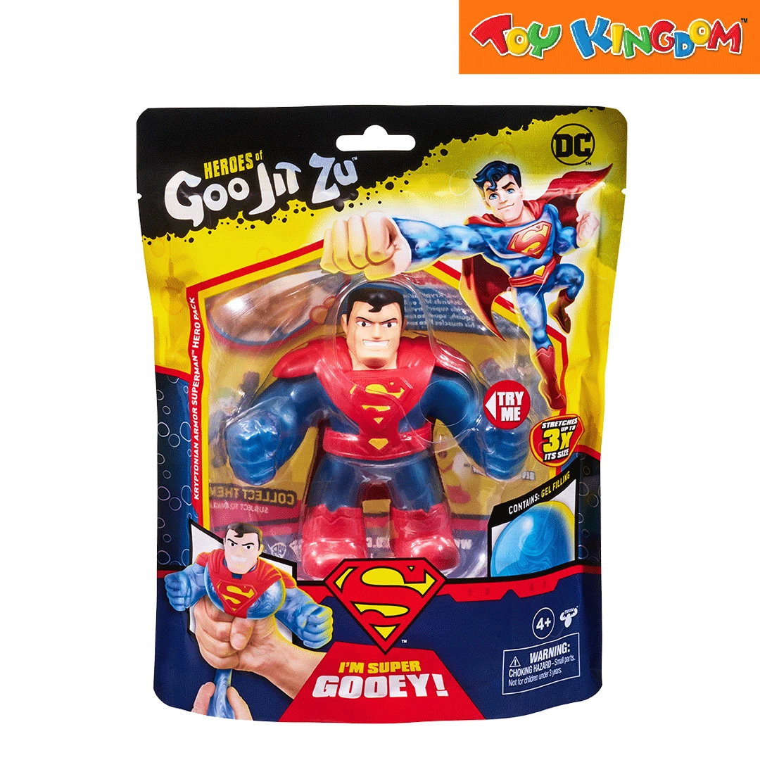 Heroes Of Goo Jit Zu DC Series 3 Hero Pack Kryptonian Armor Superman Stretchable Figure 1 Heroes Of Goo Jit Zu DC Series 3 Hero Pack Kryptonian Armor Superman Stretchable Figure