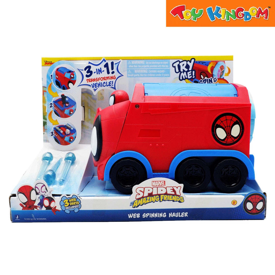 Disney Jr. Marvel Spidey And His Amazing Friends Web Spinning Hauler Vehicle 1 Disney Jr. Marvel Spidey And His Amazing Friends Web Spinning Hauler Vehicle