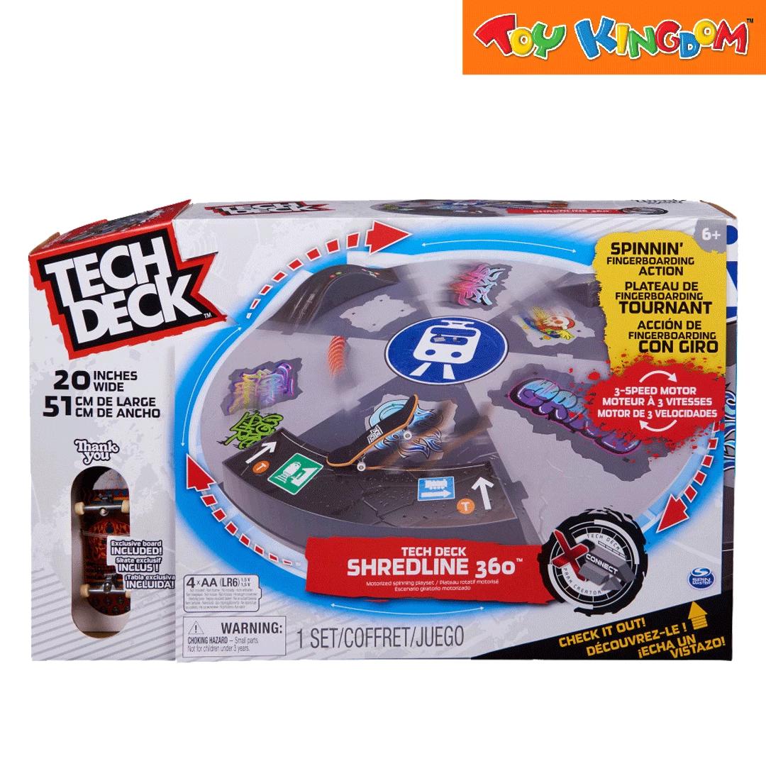 Tech Deck Shredline 360 Turntable Motorized Fingerboard Ramp 1 Tech Deck Shredline 360 Turntable Motorized Fingerboard Ramp