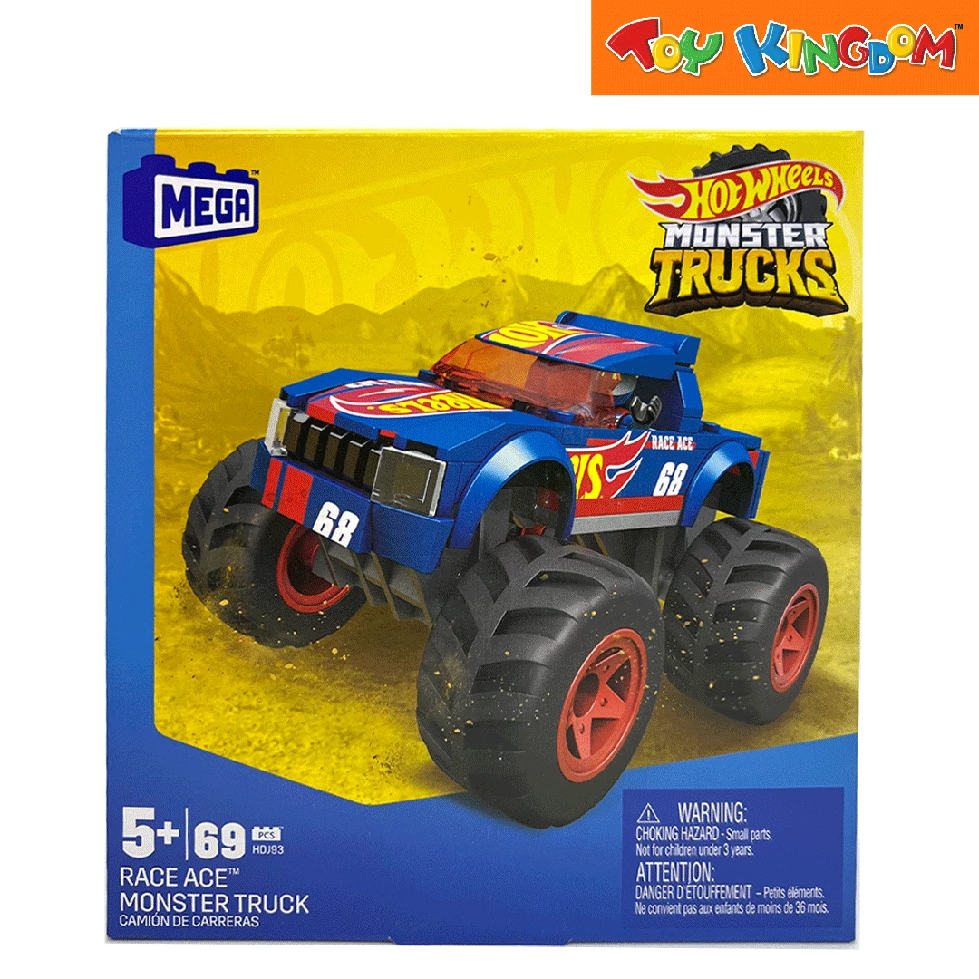 Hot Wheels Monster Trucks Mega Construx Race Ace Die-cast Vehicle 1 Hot Wheels Monster Trucks Mega Construx Race Ace Die-cast Vehicle