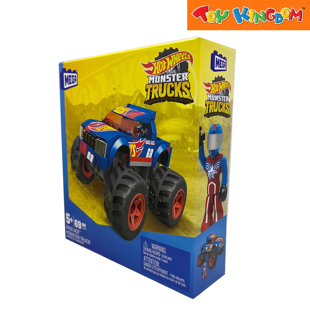 Hot Wheels Monster Trucks Mega Construx Race Ace Die-cast Vehicle 2 Hot Wheels Monster Trucks Mega Construx Race Ace Die-cast Vehicle - Image 2
