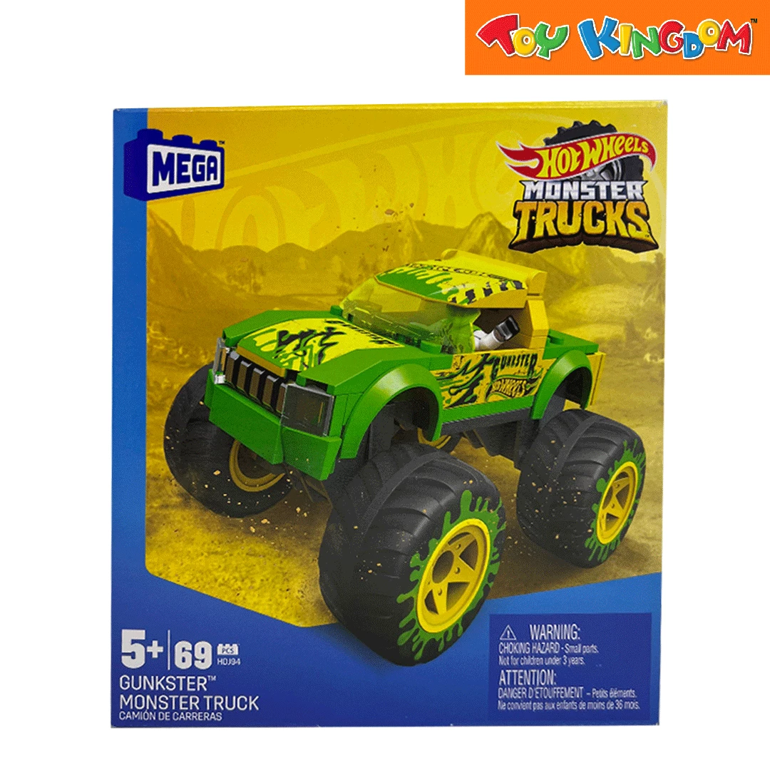 Hot Wheels Monster Trucks Mega Construx Gunkster Die-cast Vehicle 1 Hot Wheels Monster Trucks Mega Construx Gunkster Die-cast Vehicle