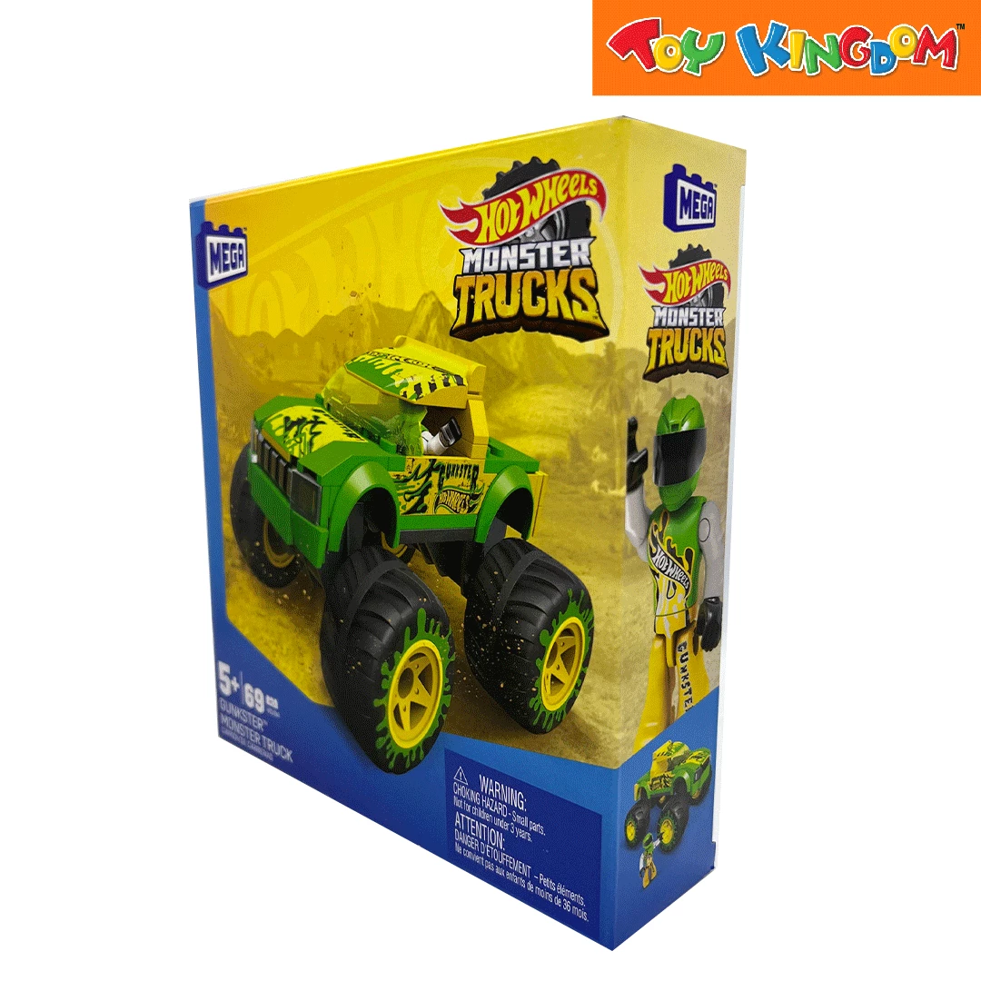 Hot Wheels Monster Trucks Mega Construx Gunkster Die-cast Vehicle 3 Hot Wheels Monster Trucks Mega Construx Gunkster Die-cast Vehicle - Image 3