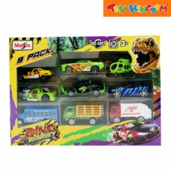 Maisto Dino Adventure 9 Pack 3 Inch Die-cast Vehicle