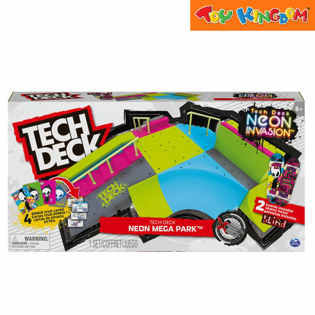 Tech Deck Neon Mega Park X-Connect Fingerboard Ramp Set 1 Tech Deck Neon Mega Park X-Connect Fingerboard Ramp Set