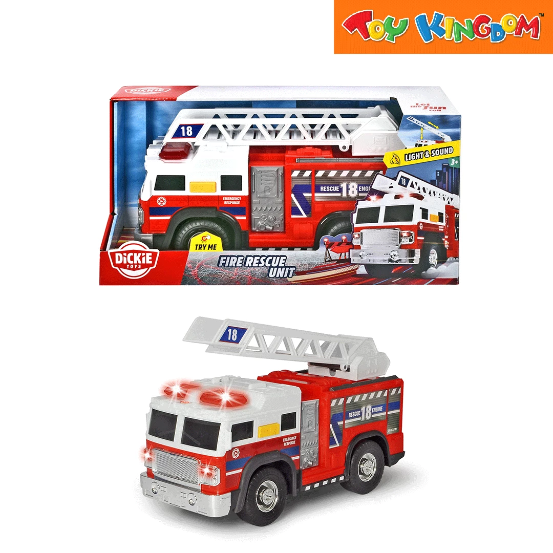 Dickie Toys Fire Rescue Unit 30 Cm Lights And Sounds Vehicle 3 Dickie Toys Fire Rescue Unit 30 Cm Lights And Sounds Vehicle - Image 3