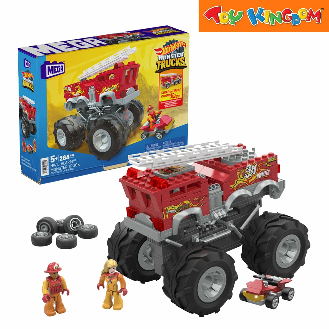 Hot Wheels Megabloks 5 Alarm Fire Truck Playset 3 Hot Wheels Megabloks 5 Alarm Fire Truck Playset - Image 3