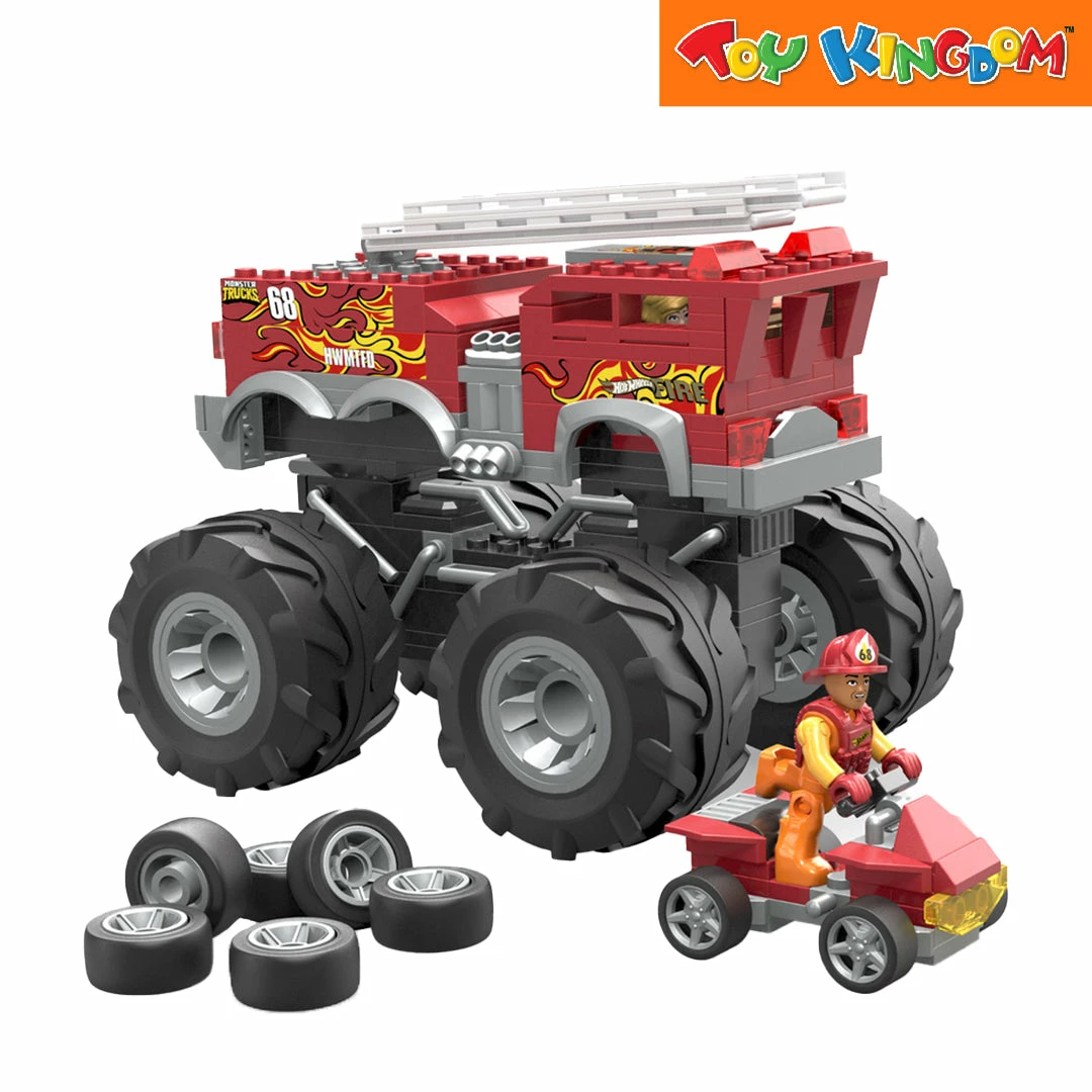 Hot Wheels Megabloks 5 Alarm Fire Truck Playset 2 Hot Wheels Megabloks 5 Alarm Fire Truck Playset - Image 2
