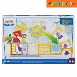 Disney Jr. Marvel Spidey And His Amazing Friends Hulk Smash Yard Playset -Toy Haven Shop TK 39083946 F3717 5L10 PKT DISNEY JR MARVEL SPIDEY HIS AMAZING FRIENDS HULK SMASH YARD PLAYSET BACK