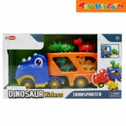 KidShop Dinosaur Riders Transporter Blue And Orange Vehicle Playset