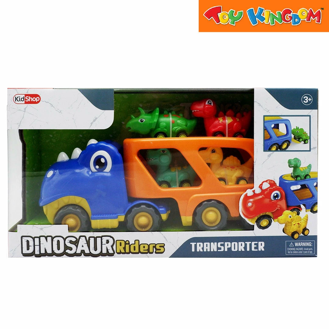 KidShop Dinosaur Riders Transporter Blue And Orange Vehicle Playset 1 KidShop Dinosaur Riders Transporter Blue And Orange Vehicle Playset