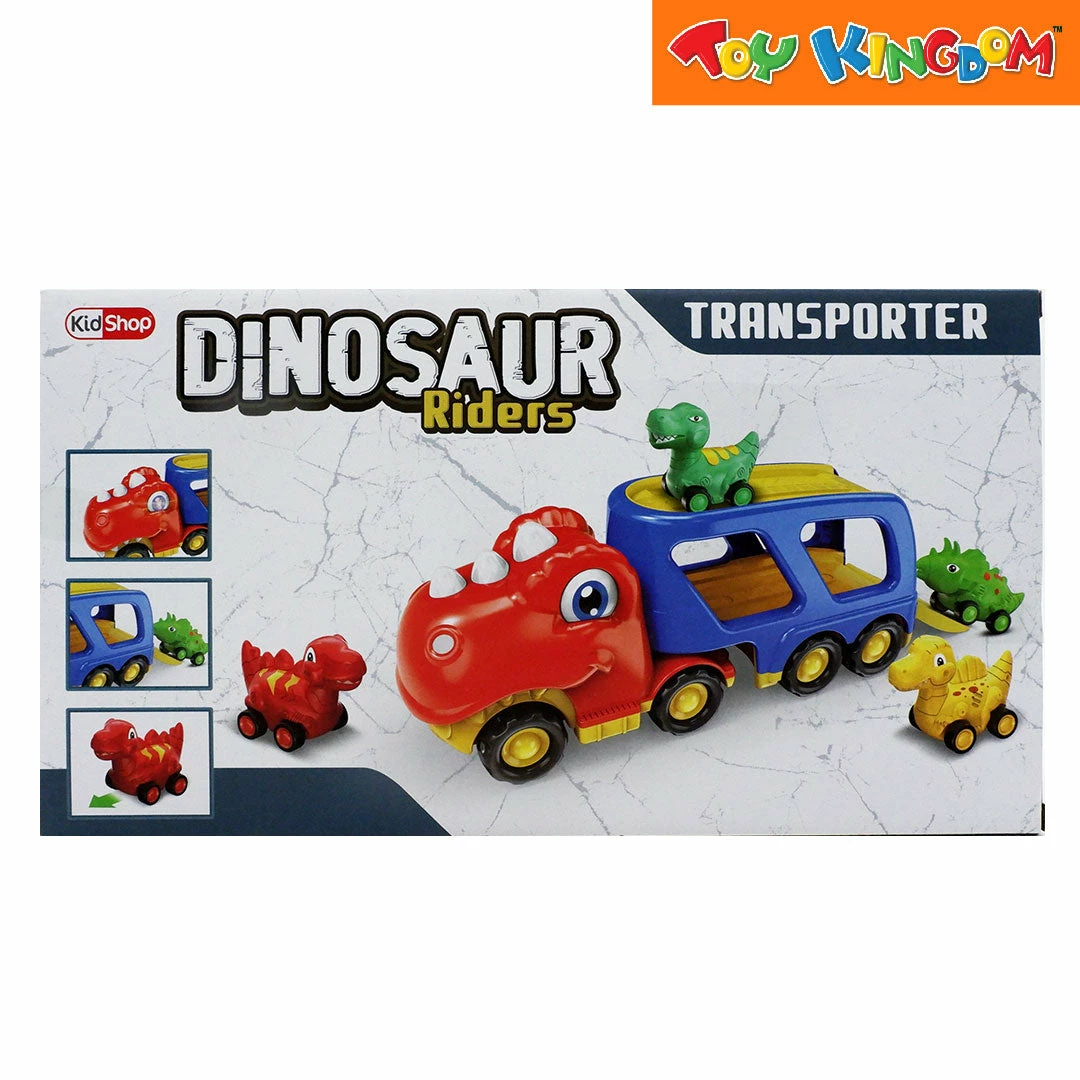 KidShop Dinosaur Riders Transporter Red And Blue Vehicle Playset 3 KidShop Dinosaur Riders Transporter Red And Blue Vehicle Playset - Image 3
