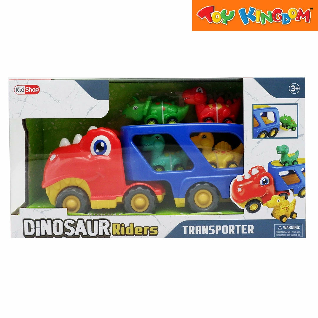 KidShop Dinosaur Riders Transporter Red And Blue Vehicle Playset 1 KidShop Dinosaur Riders Transporter Red And Blue Vehicle Playset