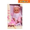 Dilly Dolly Baby Dolly Pink Pajama With White Ribbon Doll