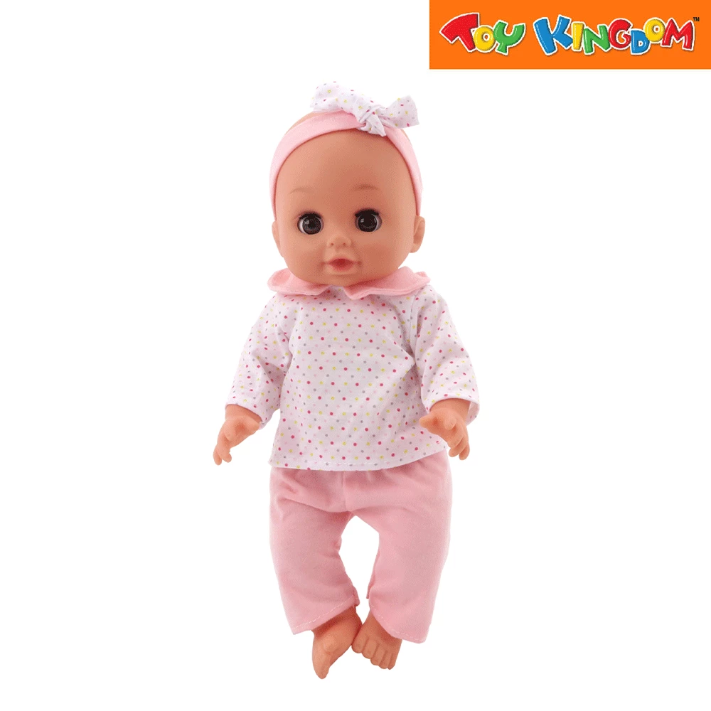 Dilly Dolly Baby Dolly Pink Pajama With White Ribbon Doll 4 Dilly Dolly Baby Dolly Pink Pajama With White Ribbon Doll - Image 4
