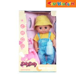 Dilly Dolly Baby Dolly Yellow Shirt And Blue Jumper Doll