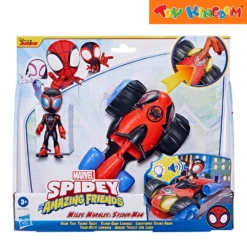Disney Jr. Marvel Spidey And His Amazing Friends Miles Morales Spider-Man Glow Tech Techno-Racer