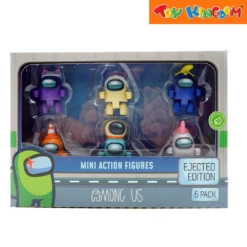 Among Us Purple, Yellow, Blue, Orange, Green, And Gray 6 Pack Mini Action Figures