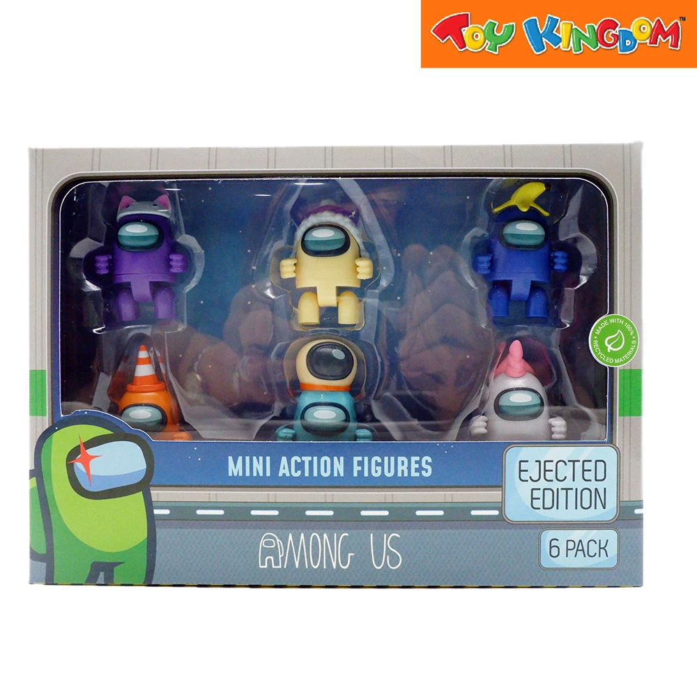 Among Us Purple, Yellow, Blue, Orange, Green, And Gray 6 Pack Mini Action Figures 1 Among Us Purple, Yellow, Blue, Orange, Green, And Gray 6 Pack Mini Action Figures
