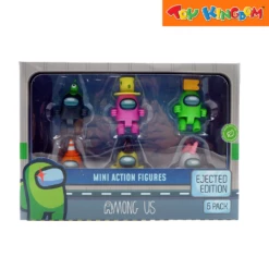 Among Us Black, Pink, Green, Orange, Yellow And Gray 6 Pack Mini Action Figures