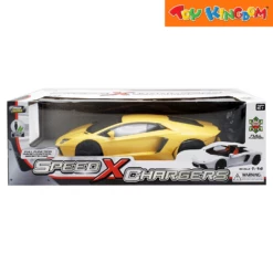 Dream Machine Speed X Chargers Yellow 1:14 Scale Remote Control Vehicle