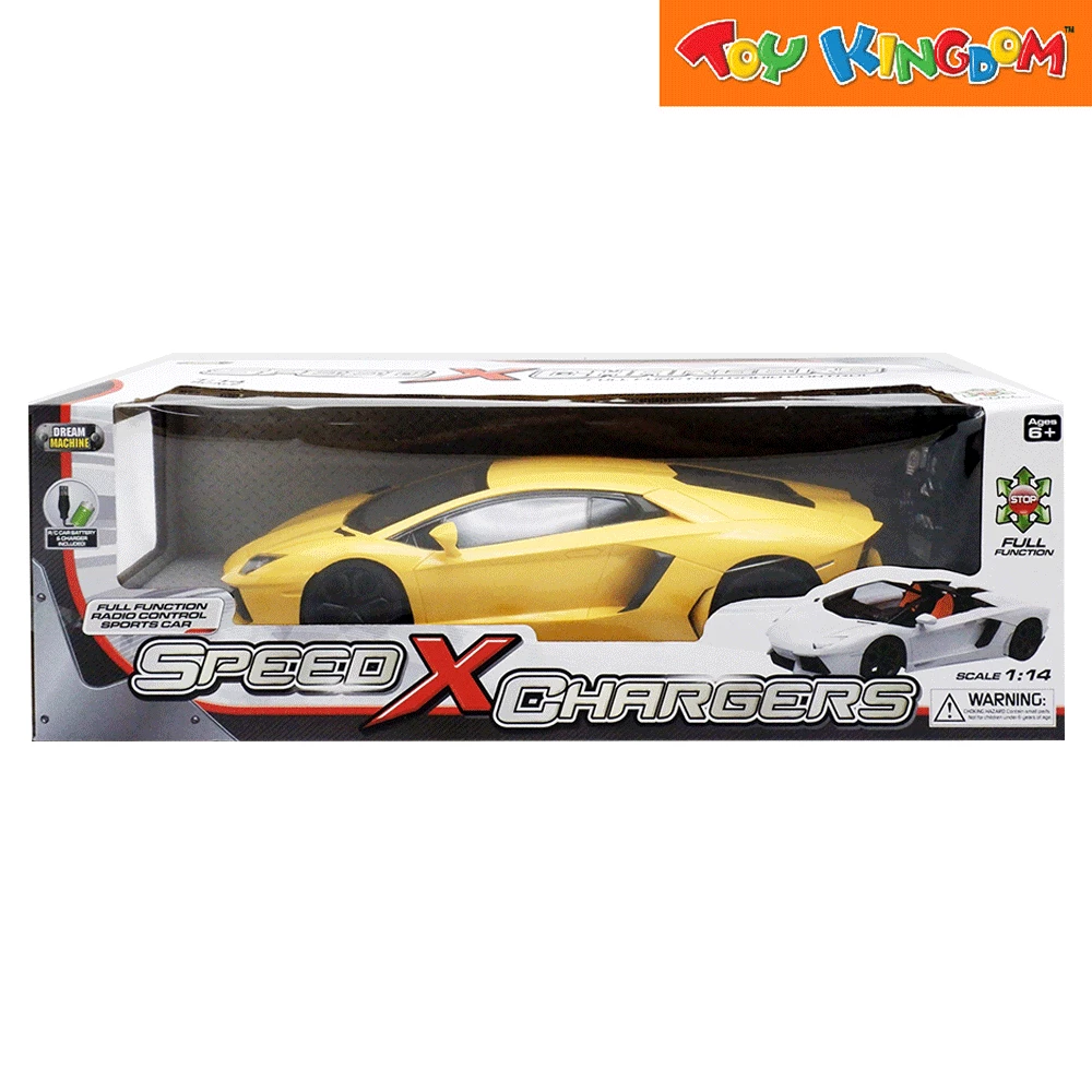 Dream Machine Speed X Chargers Yellow 1:14 Scale Remote Control Vehicle 1 Dream Machine Speed X Chargers Yellow 1:14 Scale Remote Control Vehicle
