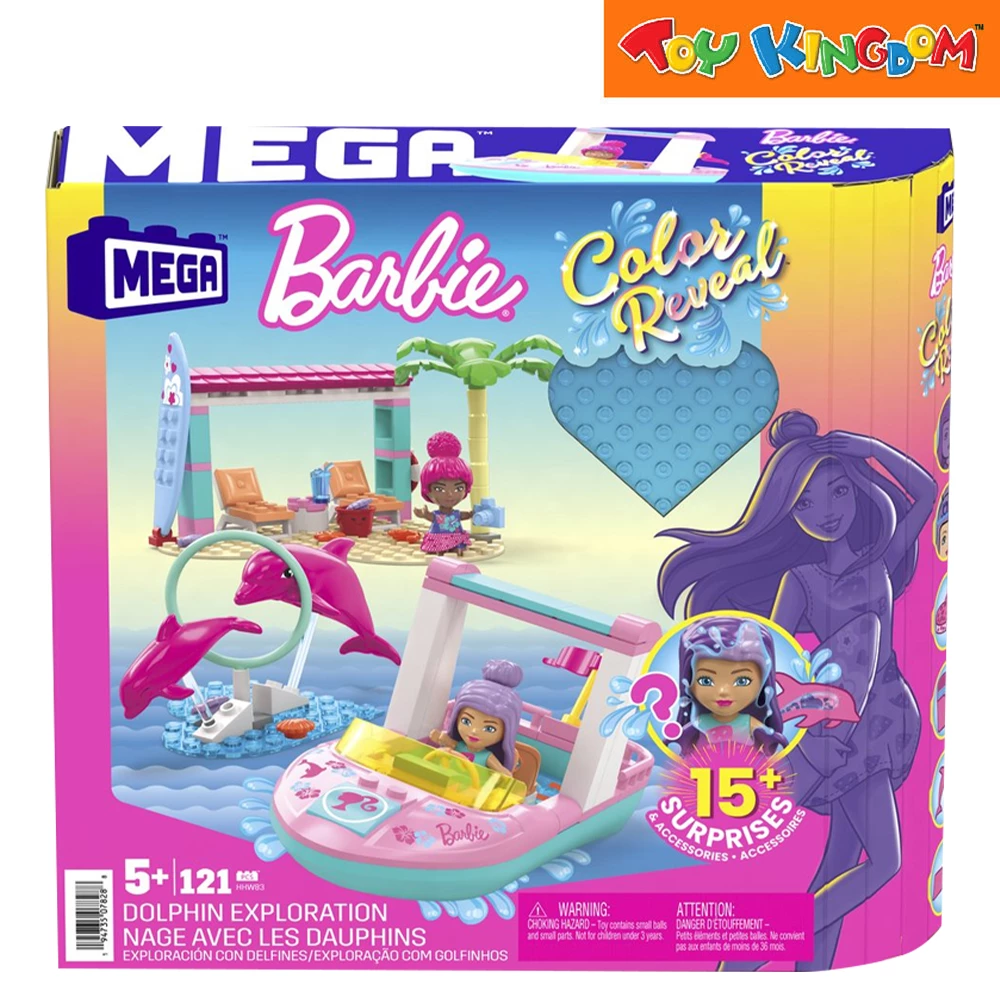 Megabloks Color Reveal Mega Barbie Dolphin Exploration Playset 1 Megabloks Color Reveal Mega Barbie Dolphin Exploration Playset