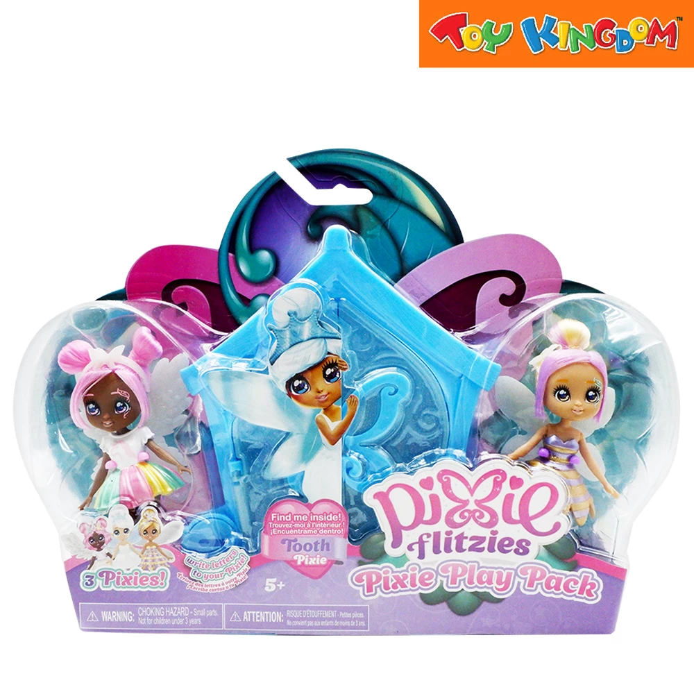 Pixie Flitzies Tooth Pixie 3 Dolls Multipack With House 1 Pixie Flitzies Tooth Pixie 3 Dolls Multipack With House