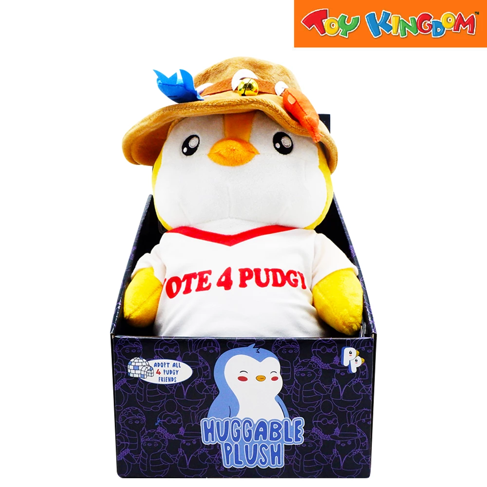 Pudgy Penguins Huggable Plush Golden Pudgy With Brown Hat 1 Pudgy Penguins Huggable Plush Golden Pudgy With Brown Hat