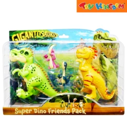 United Smile Giganto Deluxe Scene 4 Pack Super Dino Friends Pack 2 Inch Action Figures